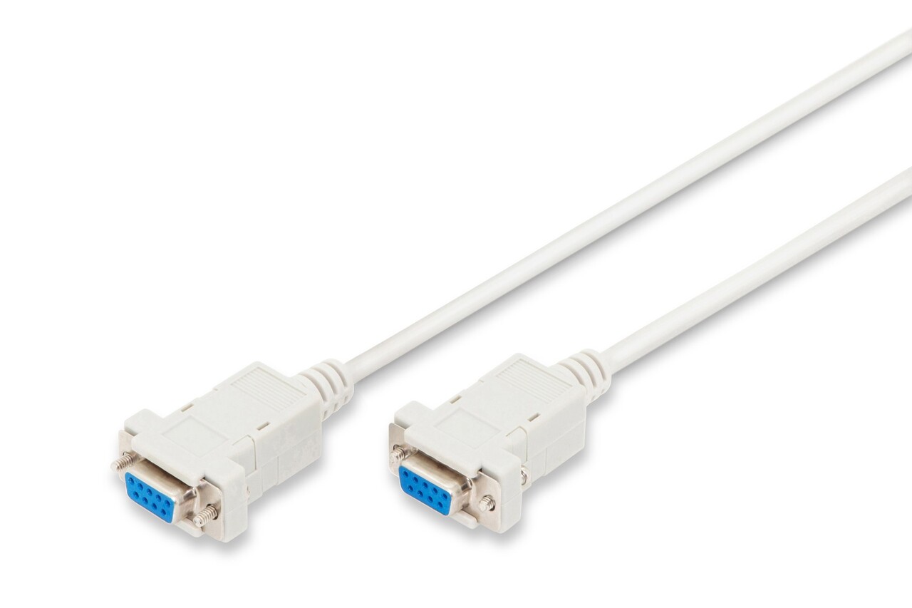 Digitus Zero-modem cable DB9 F/F 1.8 m, White