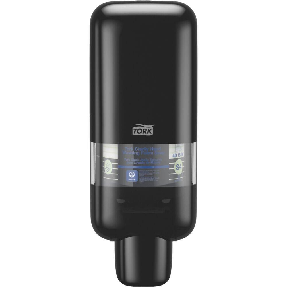 Sæbedispenser - Tork S4 - Sort - Plast - 10,5 x 11,3 x 28,6 cm