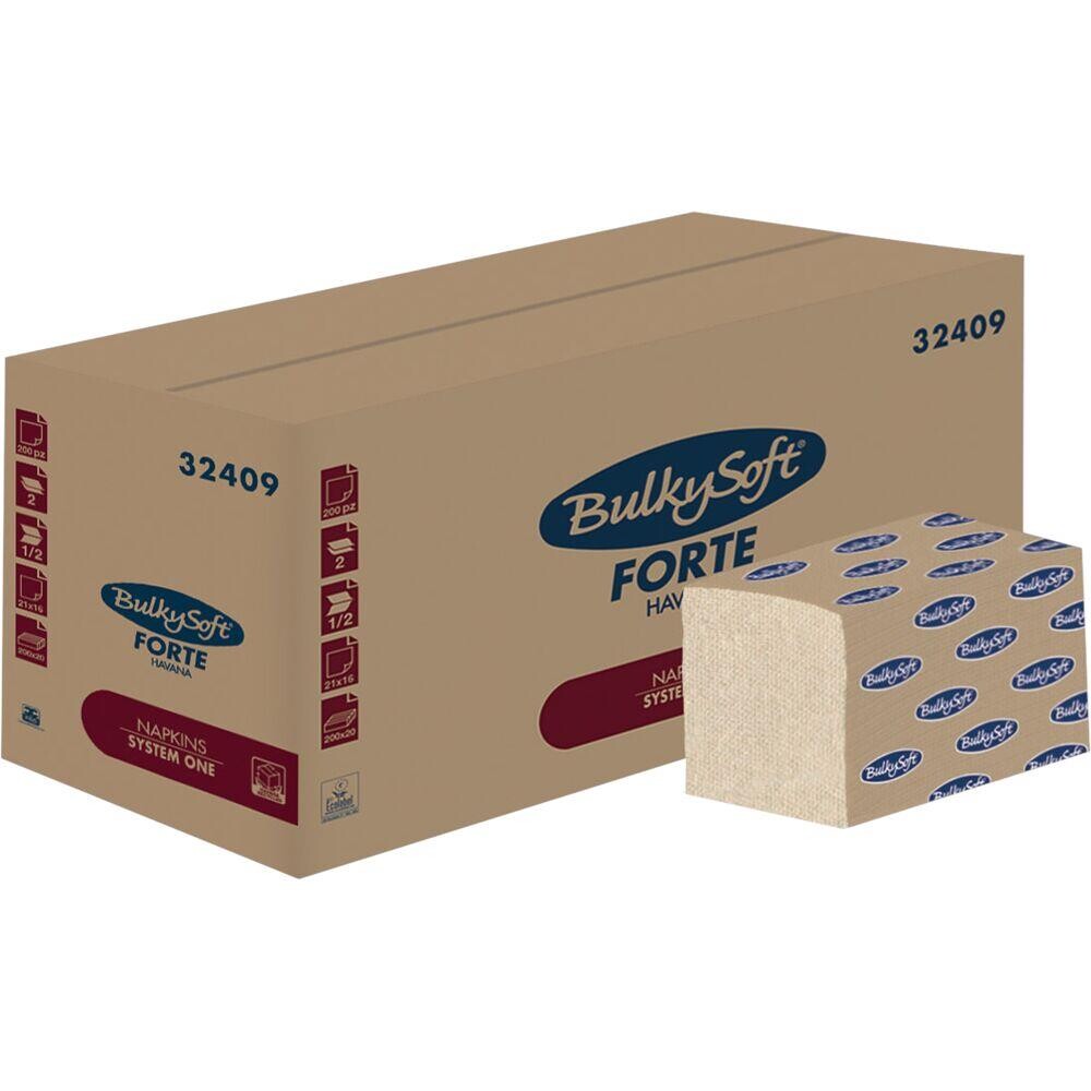 Dispenserservietter – Bulkysoft Havana – 2-lags – interfold – 21×16 cm – sand – 4000 stk