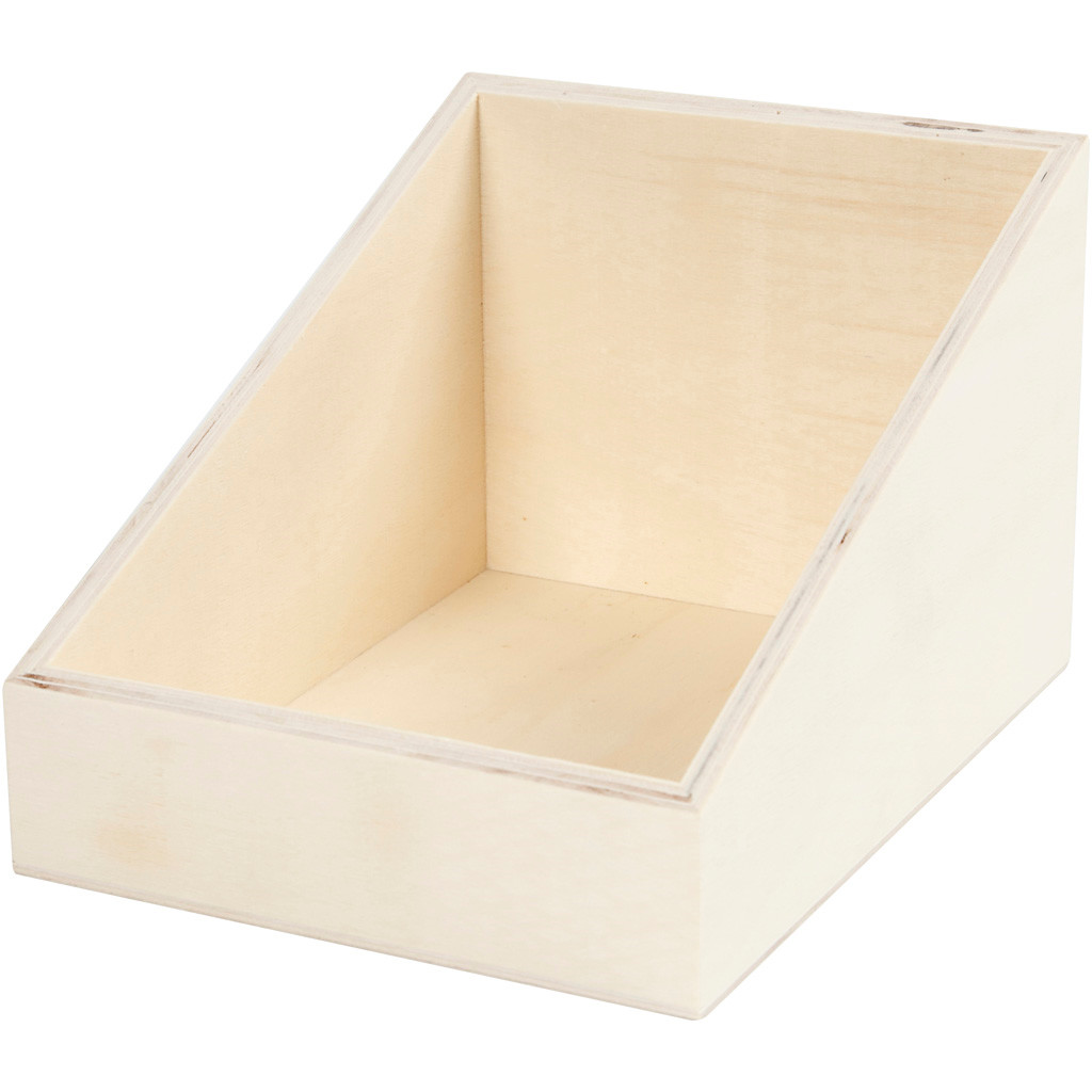 Displaykasse - Trækasse i krydsfiner - 15 x 19,5 x 12 cm