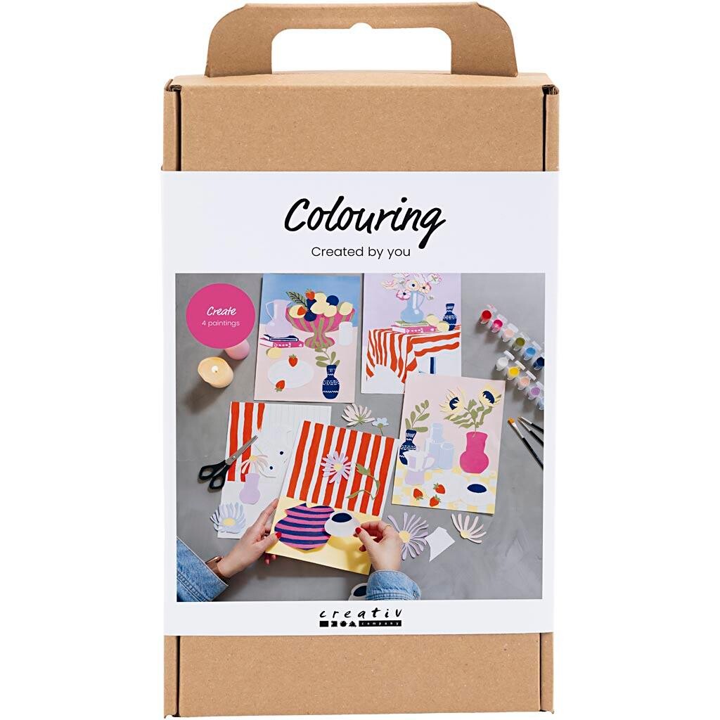 DIY Kit Farvelægning, Collage - 1 pk