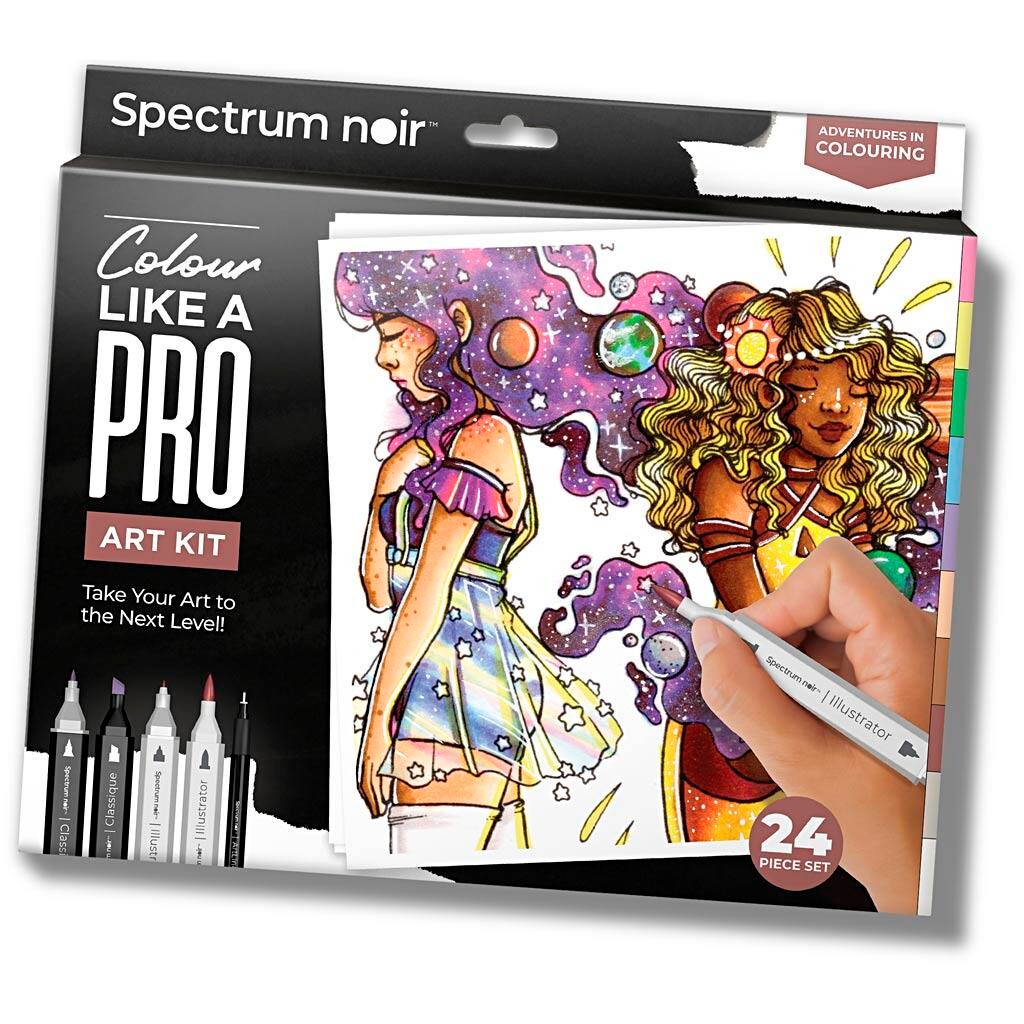 DIY Kit Illustration Eventyrlig farvelægning ass. farver