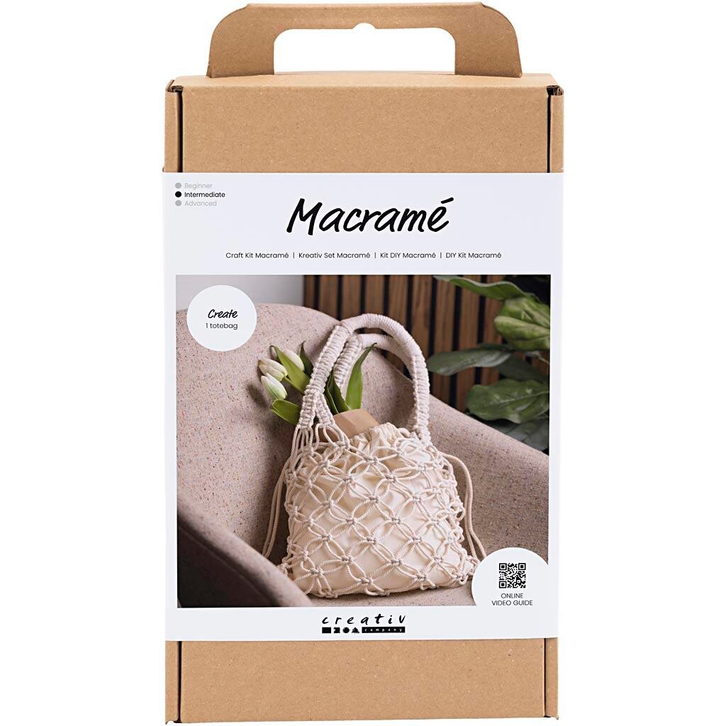 DIY Kit Macramé Taske hvid
