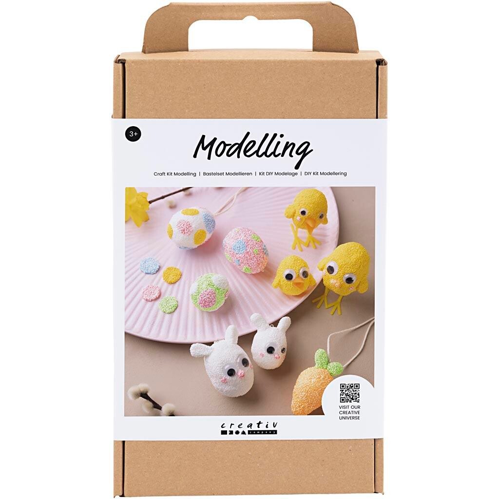 Kreakasse DIY Kit Modellering Påskefigurer - 1 pakke