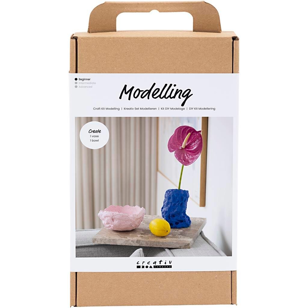 Kreakasse DIY Kit Modellering Vase og skål