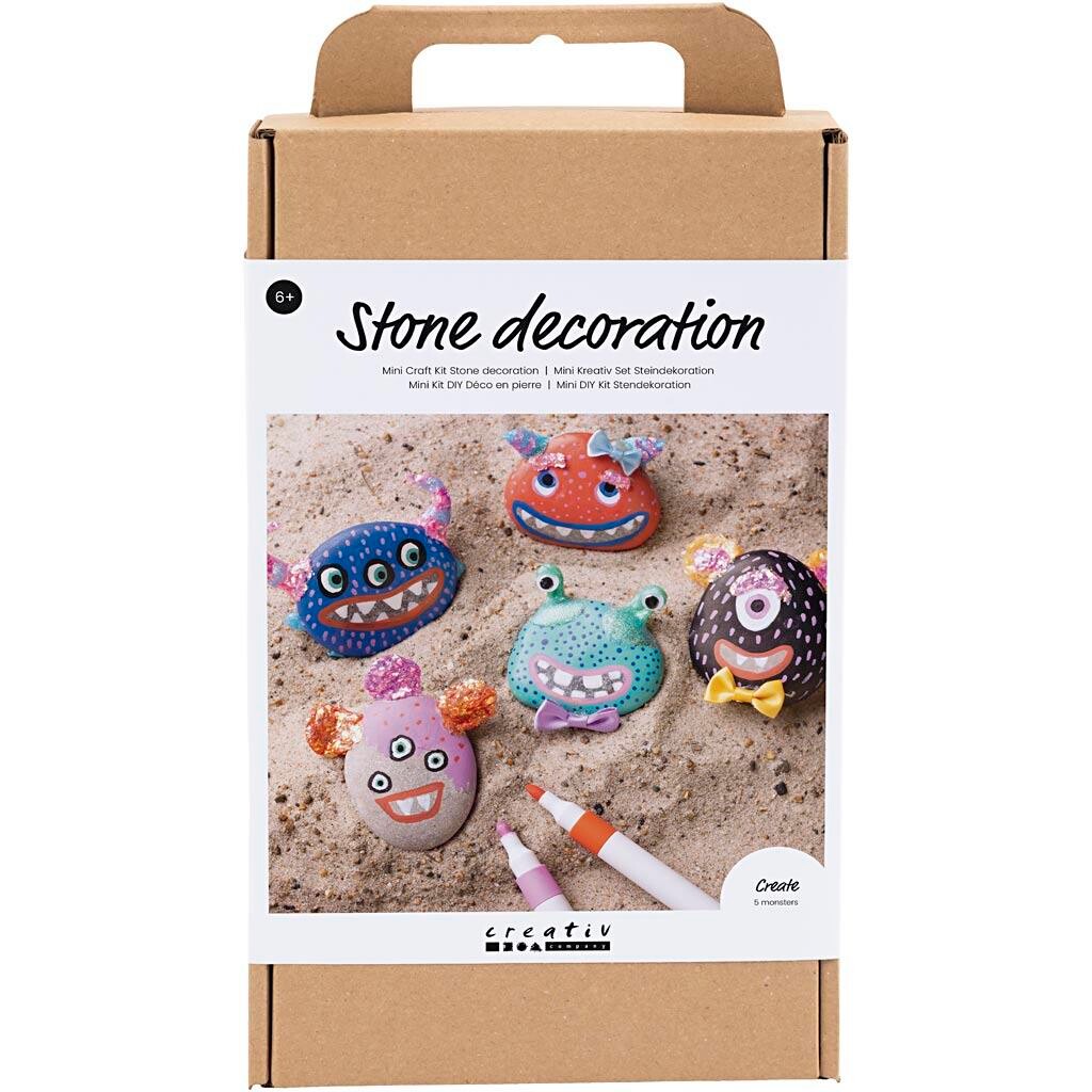 Kreakasse DIY Kit Stendekoration Monster ass. farver