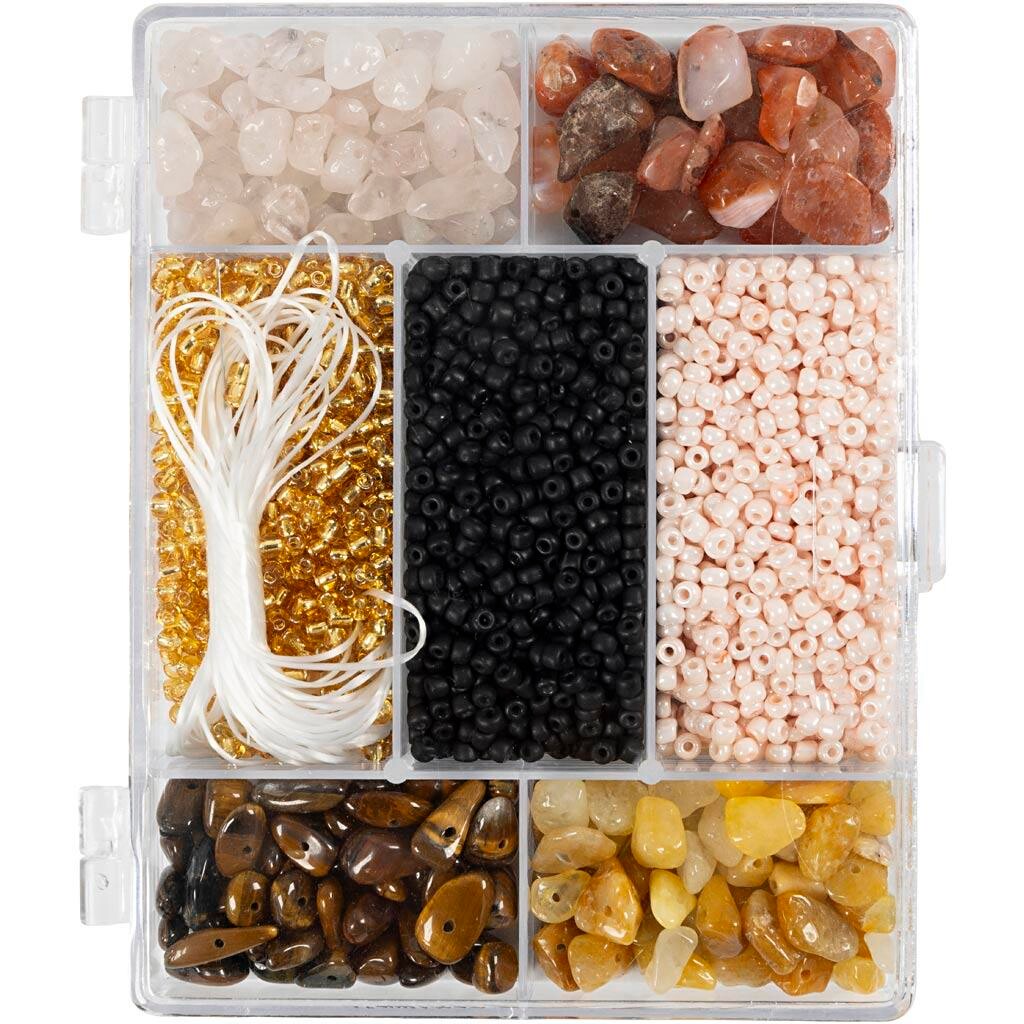 DIY Mix Smykker, Krystaller, ass. farver - 1 pk
