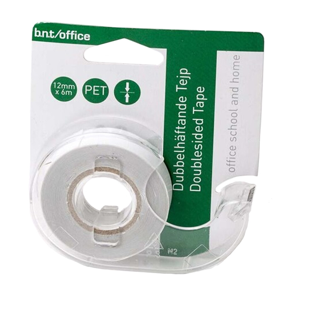 Dobbeltklæbende Tape - BNT - Transparent - 12 mm x 6 m
