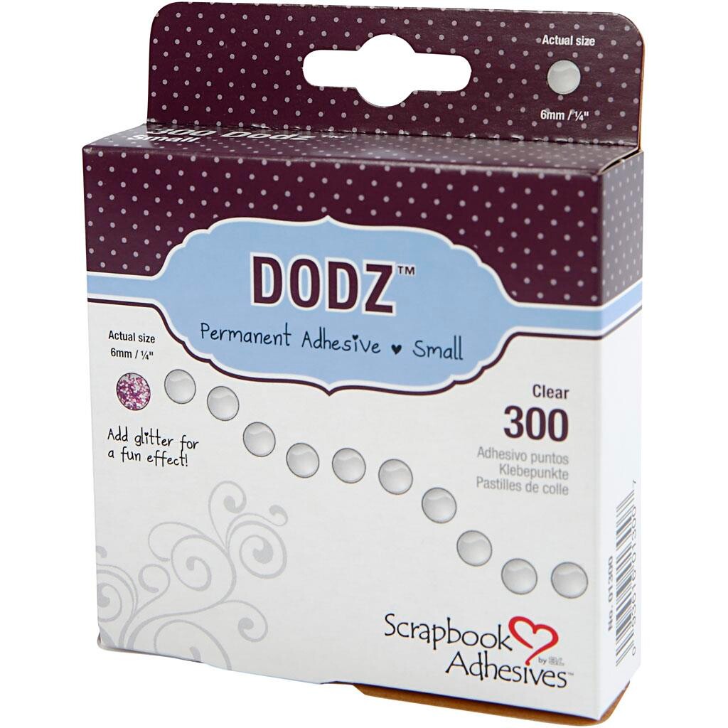 Klæbepunkter - Dodz 6 mm small - 0,5 mm tykkelse - 300 stk