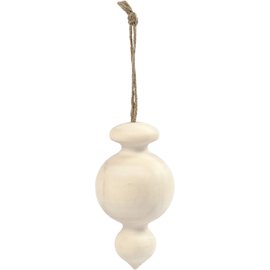 Dråbe, H: 7,5 cm, diam. 4 cm, poppel, 1stk.