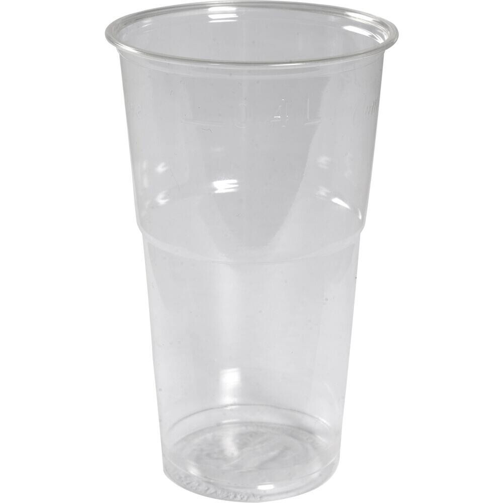 Drikkeglas 14,1cm Ø8,5cm 40 cl klar PLA komposterbar - 1000 stk