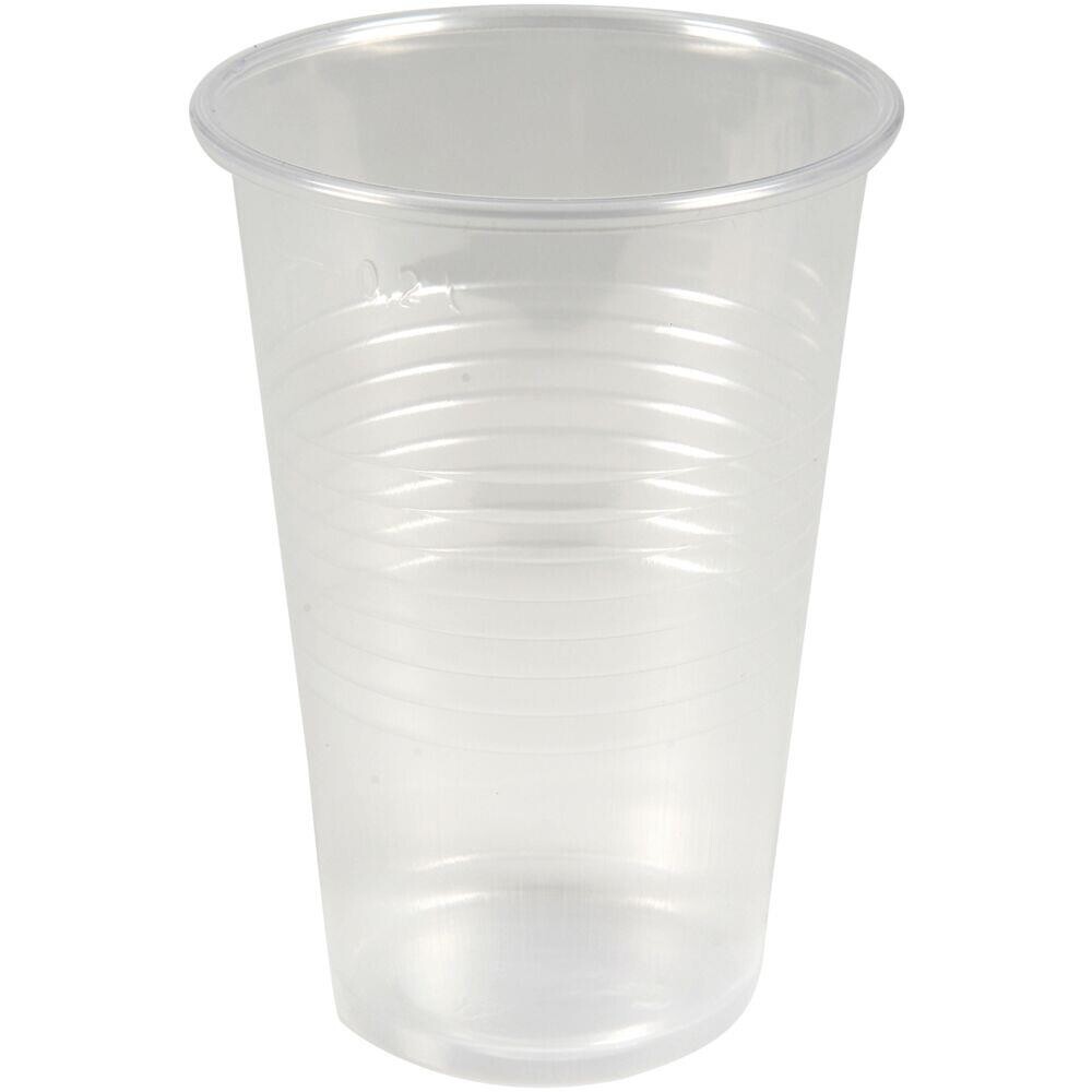 Drikkeglas, ABENA Gastro, 9,8cm, Ø7cm, 20 cl, 23 cl, klar, PP, m/riller - 3000 stk