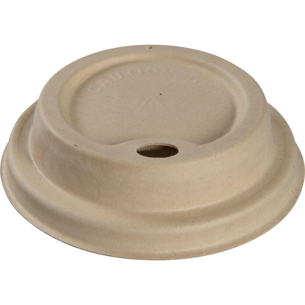 Drikkelåg, ABENA Gastro, Ø8cm, brun, bagasse, WR - 1000 stk