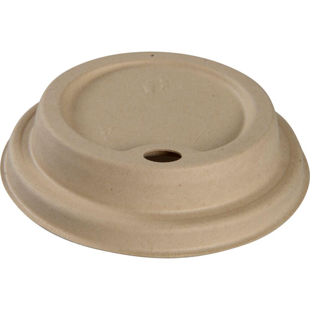 Drikkelåg, ABENA Gastro, Ø9cm, brun, bagasse, WR - 50 stk