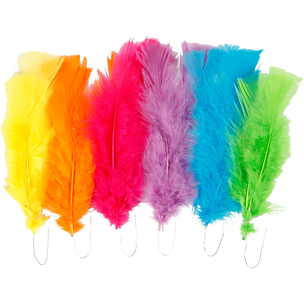 Dun - Klare assorteret farver - Længde 11-17 cm - 18 bundt