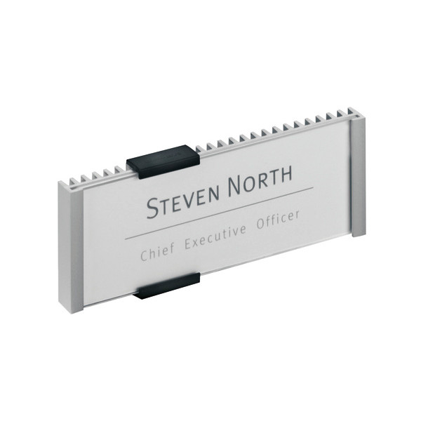 Navneskilt til dør Durable INFO Sign - aluminium 149 x 52,5 mm 4800-23 - 5 stk