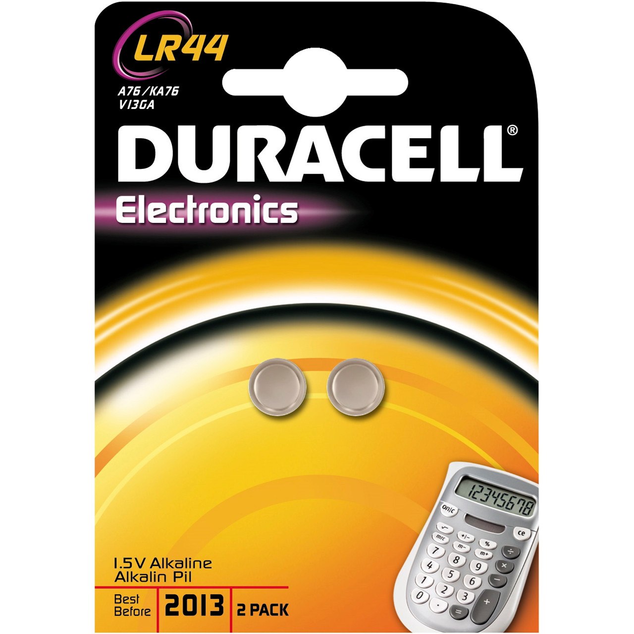 Duracell Batterier Electronics LR44 - 2 stk
