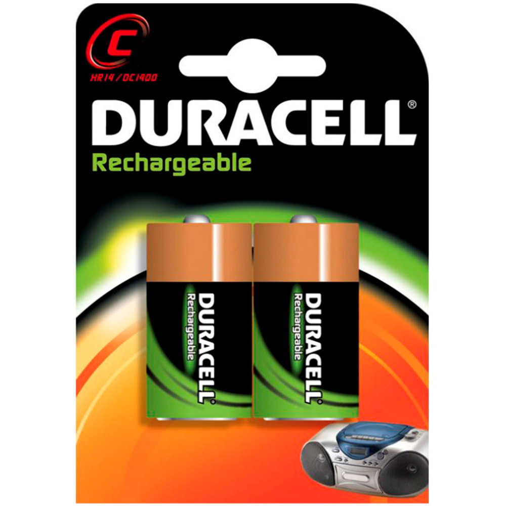 Genopladelige batterier C Duracell - 2200 mAh 2 stk