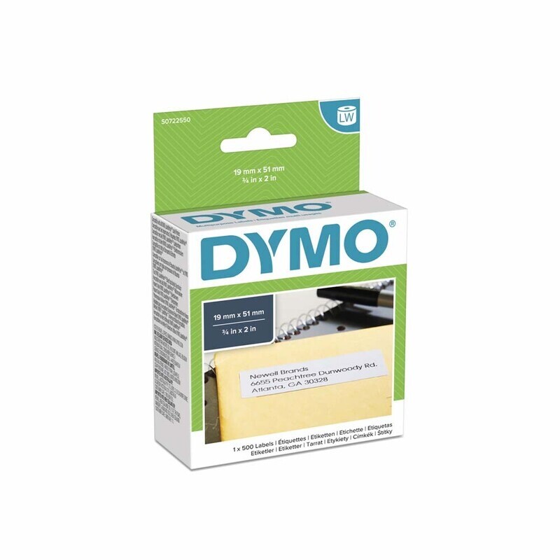 DYMO 11355 - Universallabel hvid 19 x 51 mm - 500 stk