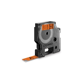 Dymo D1 tape Extra Strong 12mmx3m black/orange