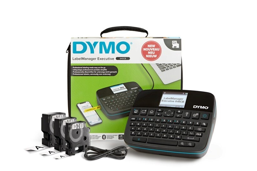 Labelmaskine - Dymo LabelManager Executive 640CB Value Pack QWERTY - Sort