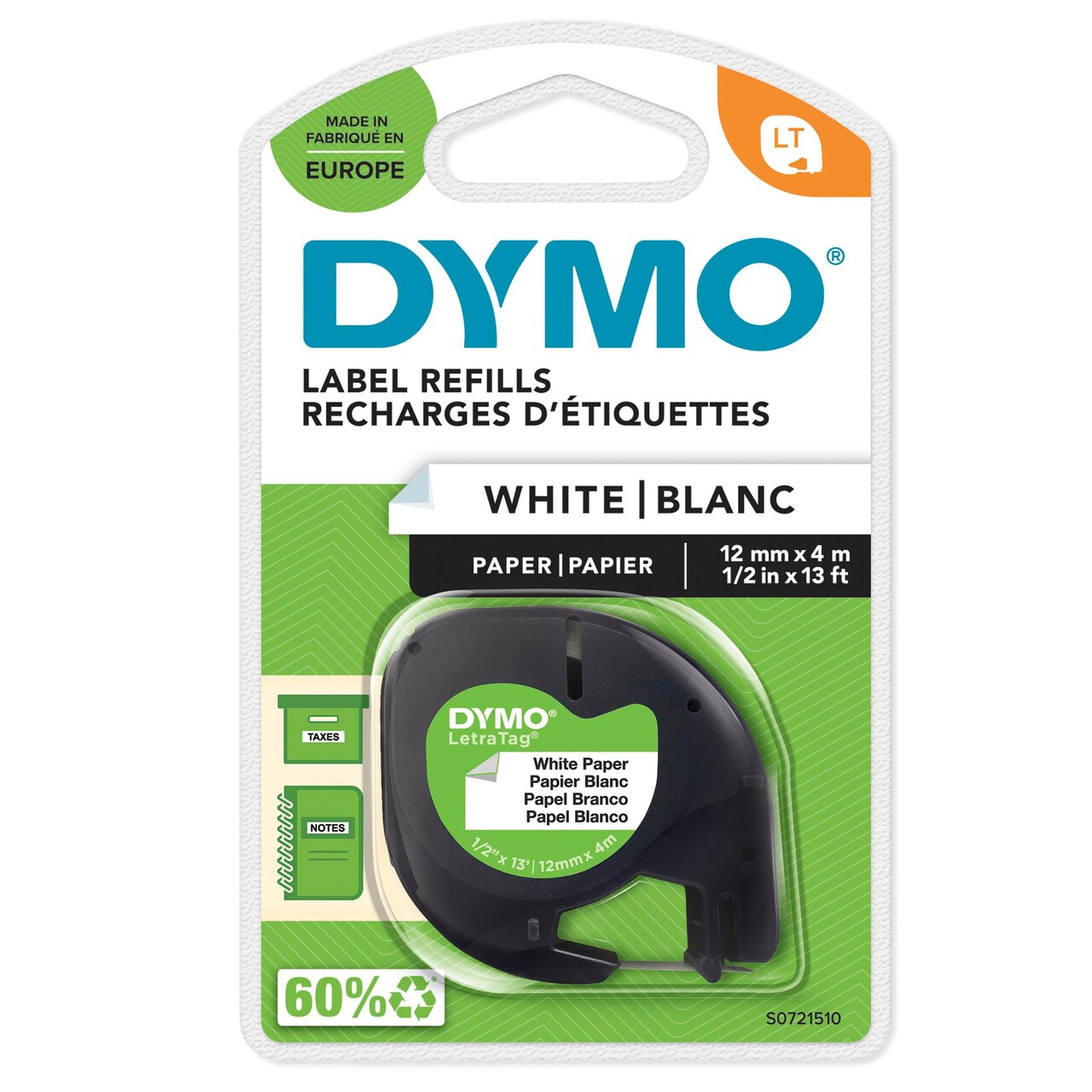 Dymo LetraTag Tape paper - 1 stk