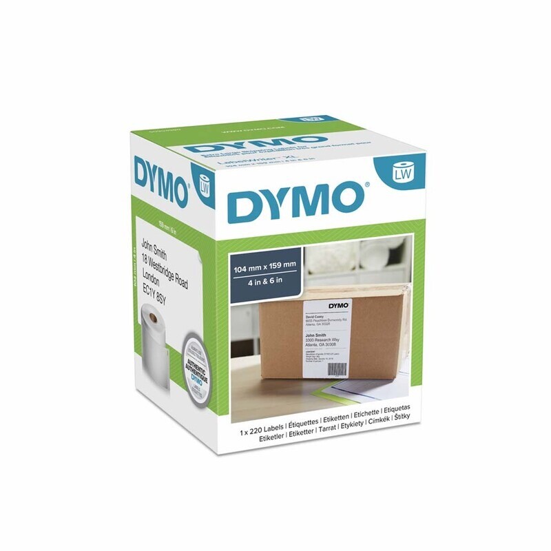 DYMO S0904980 - Shippingetiketter hvid 104 x 159 mm - 220 stk