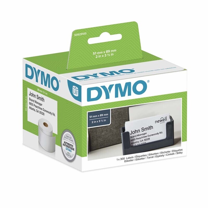 DYMO S0929100 - Navneskilt uden klæb 51 x8 9mm - 300 stk