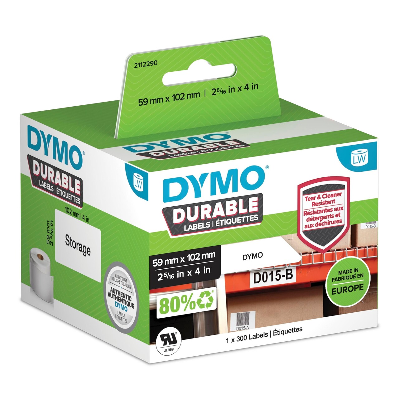 Etiketter - Dymo LabelWriter Durable 59x102mm - 300 stk