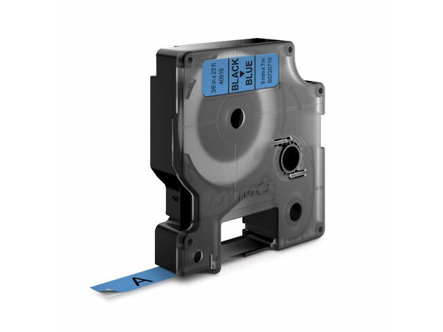 DYMO Tape D1 40916 - Labeltape 9 mm sort på blå