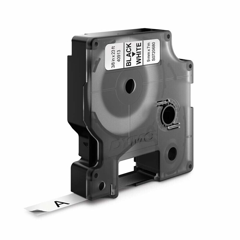 DYMO Tape D1 41913 - Labeltape 9 mm sort på hvid
