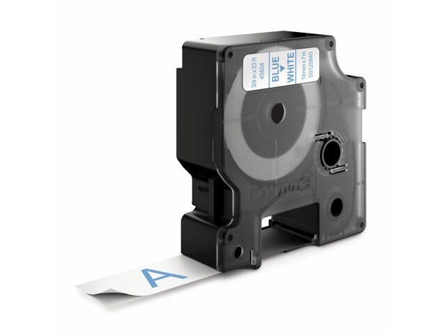DYMO Tape D1 45804 - Label tape 19 mm blå på hvid