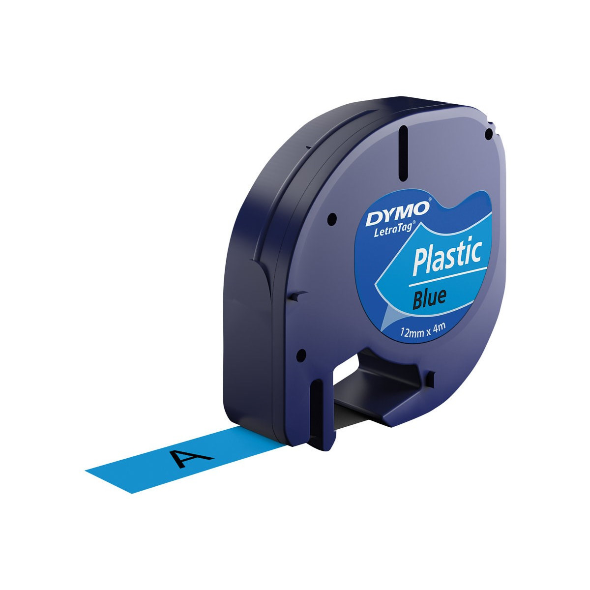 Dymo LetraTag Tape plastic 12mmx4m blå