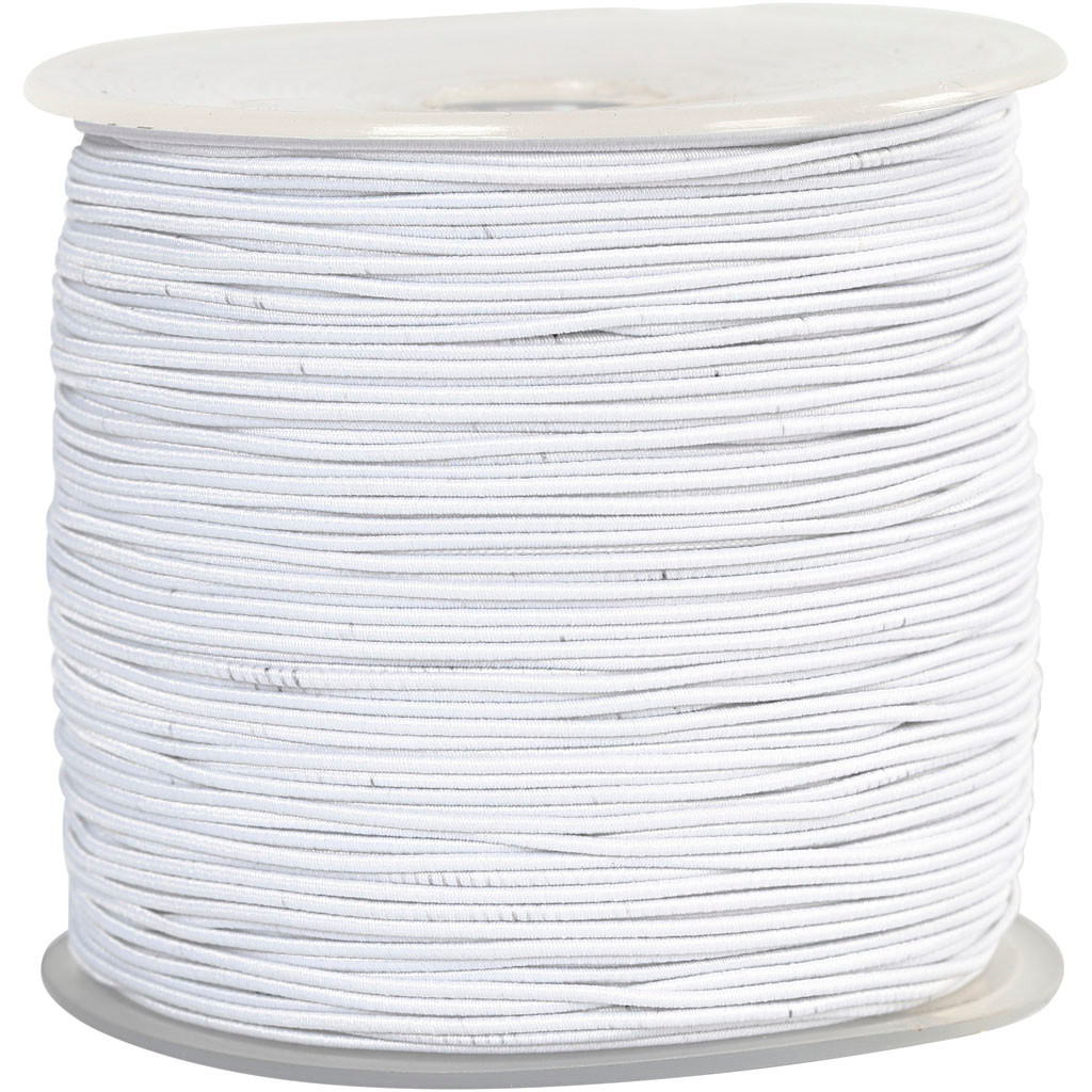 Elastiksnor 1 mm hvid | 250 meter
