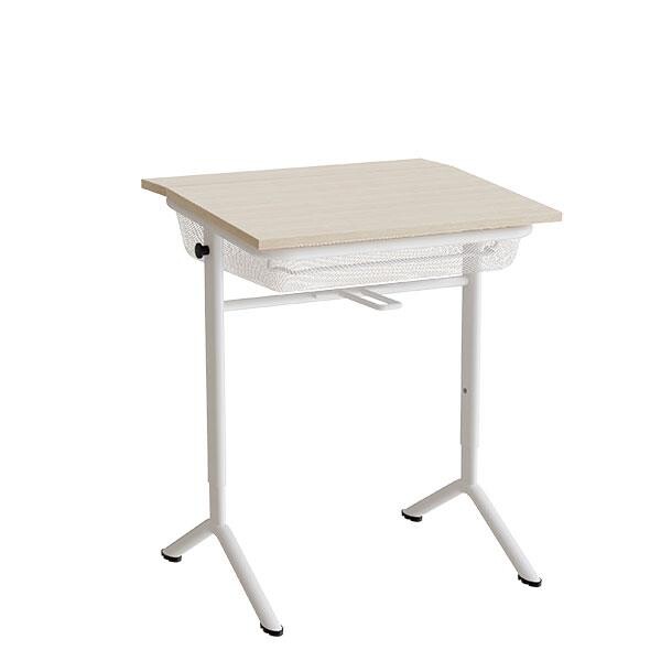 Elevbord Atlas 1128, 650x550mm, lyddæmpende eg højtrykslaminat, hvidt stel