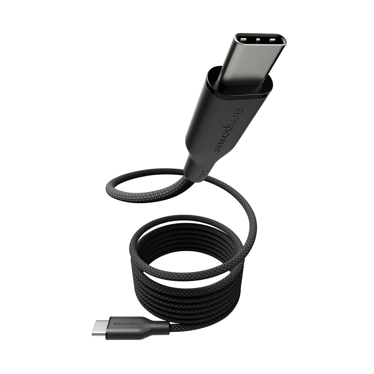 Opladerkabel, Empower by PanzerGlass, Magnetisk, 240W, USB-C to USB-C, 1.5M, Sort