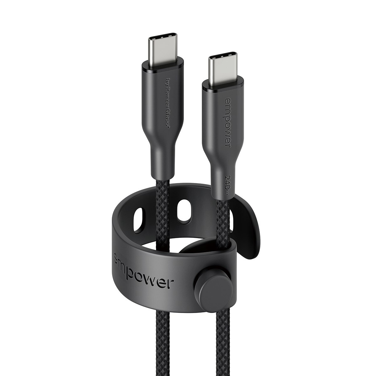 Opladerkabel, Empower by PanzerGlass, Racing, 240W, USB-C to USB-C, 2M, Sort