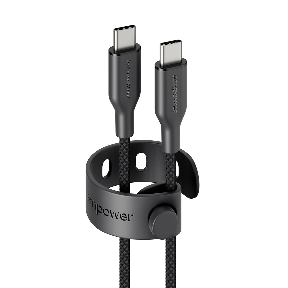 Opladerkabel, Empower by PanzerGlass, Racing, 60W, USB-C to USB-C, 1.2M, Sort