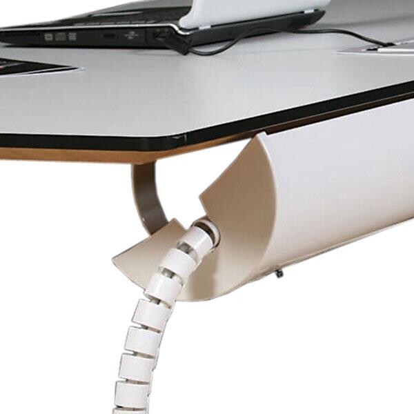 Endeafslutning til kabelholder Halfpipe, Hvid