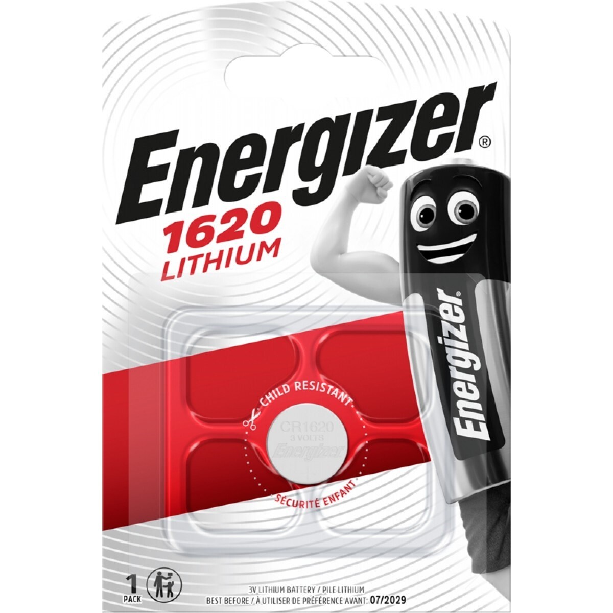 10 stk. Energizer CR1220 Lithium 3V Knapbatteri - Køb minimum 10 stk.