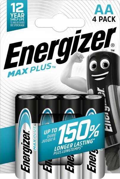 AA Batterier - Energizer Max Plus - 4 stk