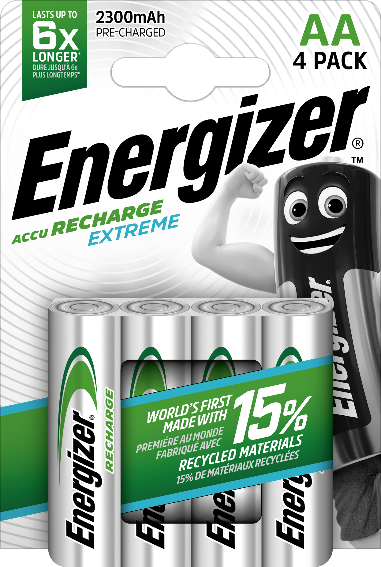 Energizer Recharge Extreme AA Batteri 2300 mAh - 4 stk