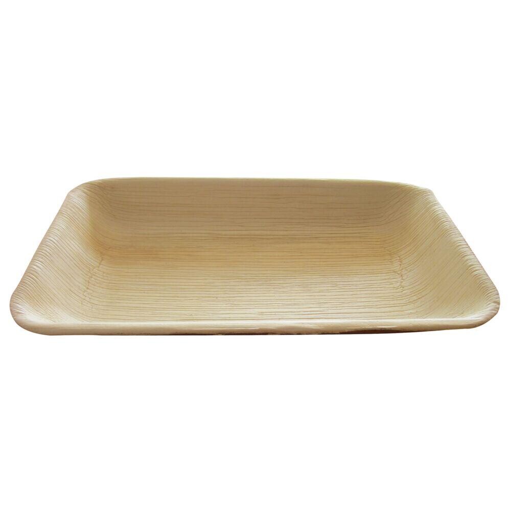 Engangs tallerkner Miljø Hampi træfarvet/natur 25x16cm - 100 stk