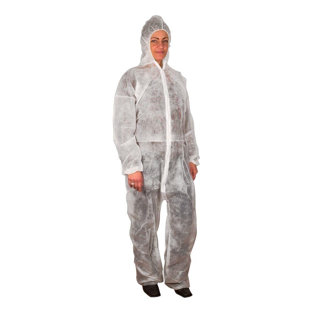 Engangsdragt - ABENA Classic - S/M - PP - Hvid - 50 stk