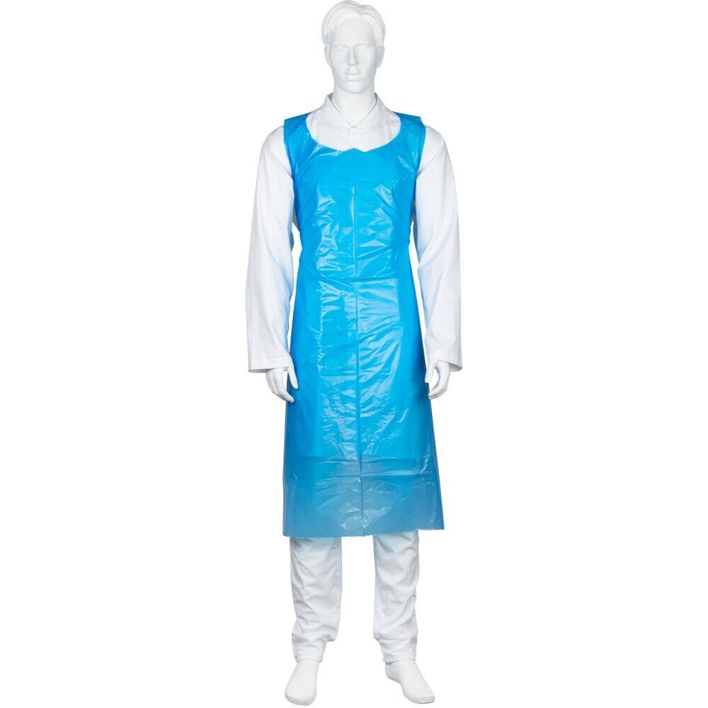 Engangsforklæde - ABENA 150x85cm - LDPE - Blå - 500 stk