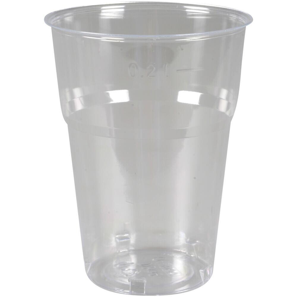 Engangsglas 9,5cm Ø7,2cm 20 cl klar PS enkeltindpakket - 500 stk