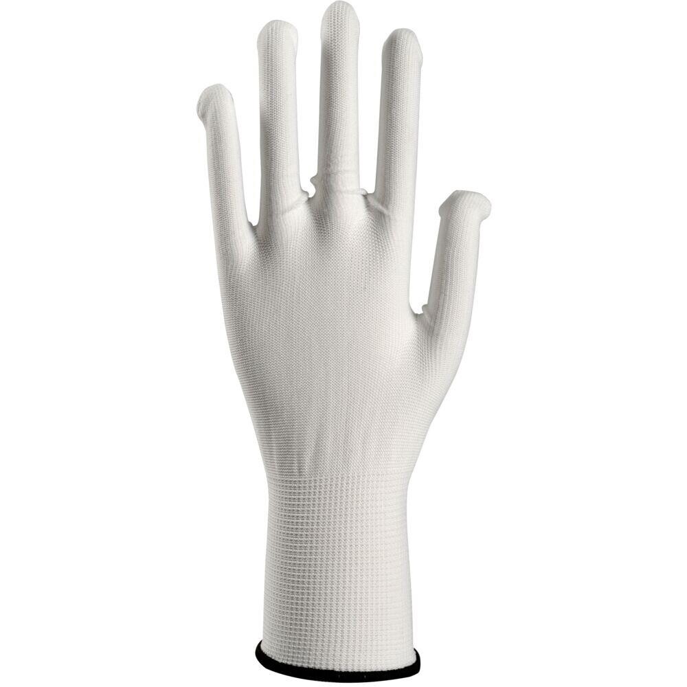 Engangshandsker Abena 6 hvid polyester uden plastdotter - 600 par