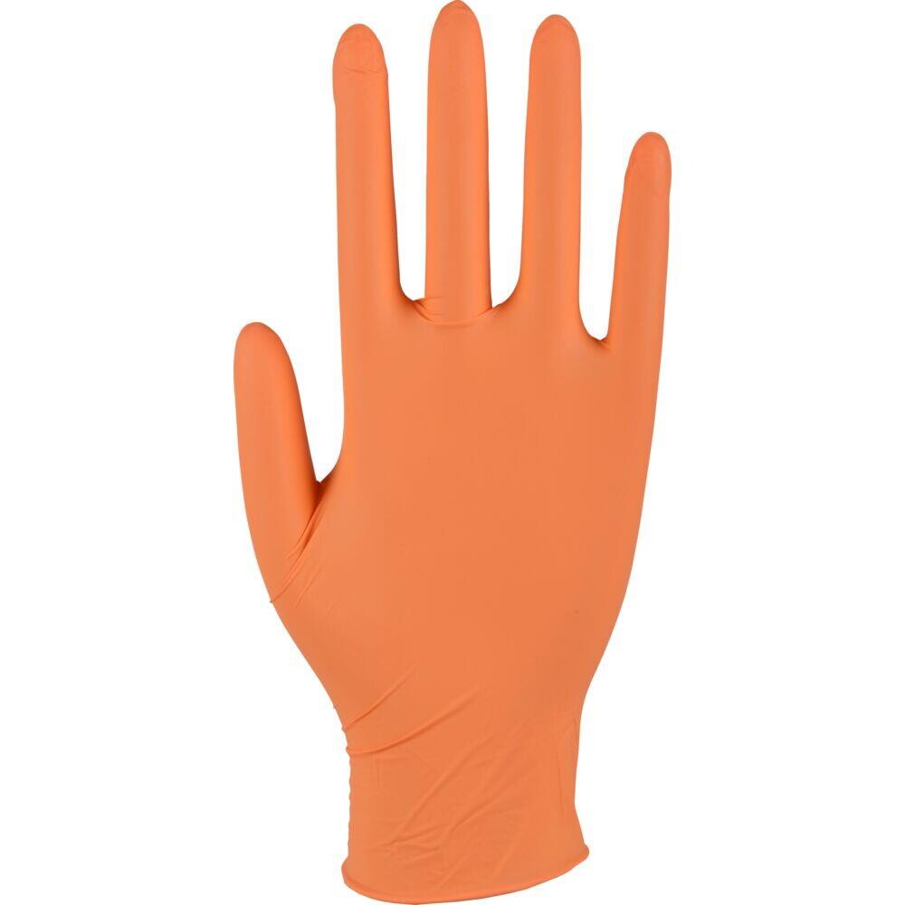 Engangshandsker ABENA Classic Sensitive S orange nitril pudderfri - 100 stk