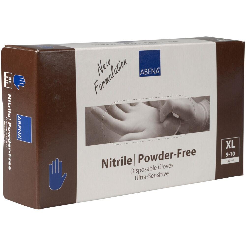 Engangshandsker ABENA Ultra sensitive XL blå nitril pudderfri - 100 stk