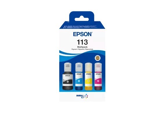 Epson 113 EcoTank, Blækflaske, Sort & Farvet, Sampak